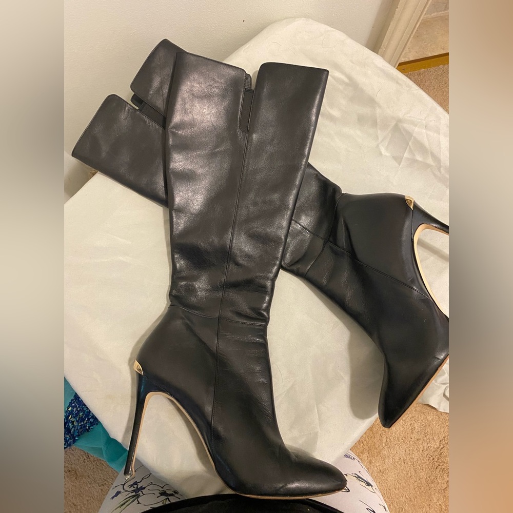 Michael Kors knee high, high heeled boots size 10